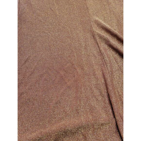 Shein L Burnt Orange Sparkle Glitter Fall Boho Spaghetti Strap Adjustable Dress - Picture 8 of 12